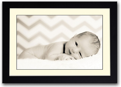 

Cute Baby Smiling B&W Fine Art Print(14 inch X 20 inch, Framed)