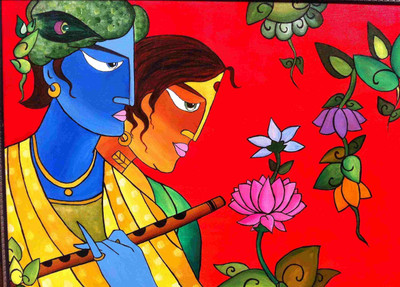 25% OFF on Painting without Frame Canvas Art Krishna-16 Canvas Art(18 inch X 22 inch)