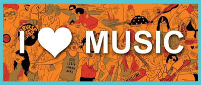 

Posterhouzz Poster I Love Music Paper Print(12 inch X 18 inch, Rolled)