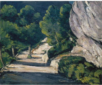 

Modern Masters Collection - Road with Trees in Rocky Mountains by Paul Cézanne - Medium Size Ready To Frame Rolled Digital Art Print On Photographic Paper(24 inch X 18 inch, Rolled)