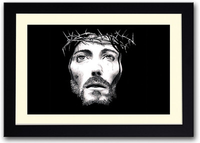 

Jesus Christ God Face Fine Art Print(14 inch X 20 inch, Framed)
