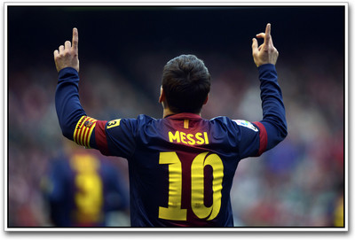 

Lionel Messi Football Photographic Paper(12 inch X 18 inch)