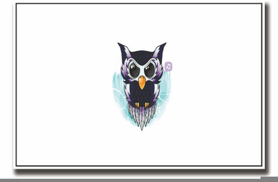 

Posterhouzz Purple owl Fine Art Print(12 inch X 18 inch, Rolled)