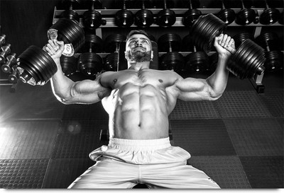 Huge dumbbells for Huge Biceps Body Building Paper Print(12 inch X 18 inch, Stacked) available at flipkart for Rs.215