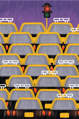 

Rainy Taxi Fine Art Print(30 inch X 20 inch, Rolled)