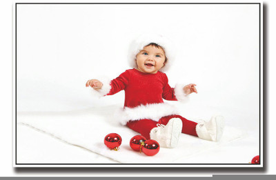 

Posterhouzz Baby in Christmas dress Fine Art Print(12 inch X 18 inch, Rolled)