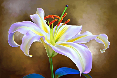 

Floral Painting Canvas Art(12 inch X 18 inch, Rolled)
