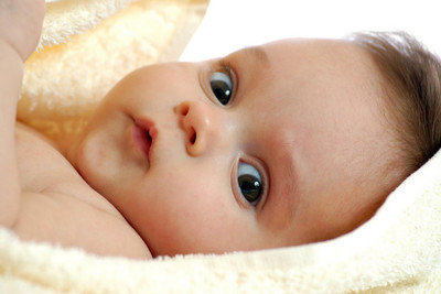 

Child's Love - Cute Baby with a Towel Paper Print(12 inch X 18 inch)