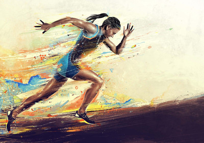 

Spirit Of Sports - Digital Art - Running The Distance - A3 Size Unframed Poster Paper Print(16.5 inch X 11.6 inch)