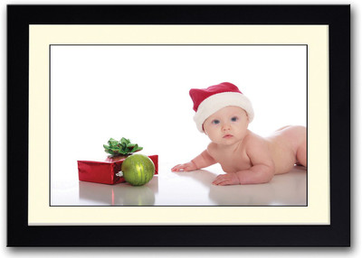 

Cute Baby On Christmas Fine Art Print(14 inch X 20 inch, Framed)
