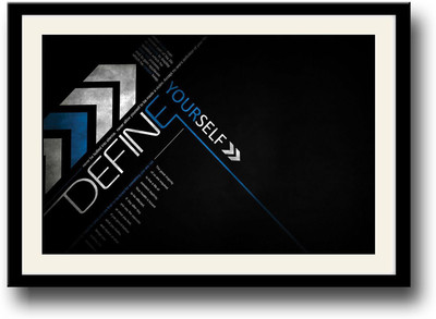 

Define Yourself Inspirational Fine Art Print(10 inch X 14 inch, Framed)