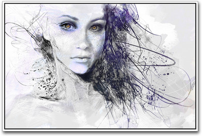 

Girl Face artistic Paper Print(12 inch X 18 inch)