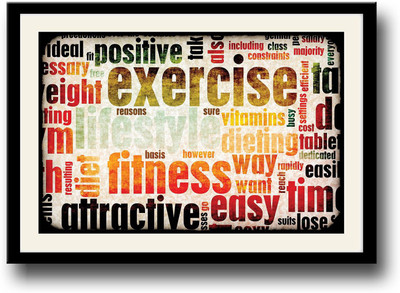 

Motivational Fitness typography Fine Art Print(10 inch X 14 inch, Framed)