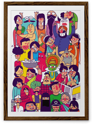 

Faces Fine Art Print(36 inch X 24 inch, Framed)