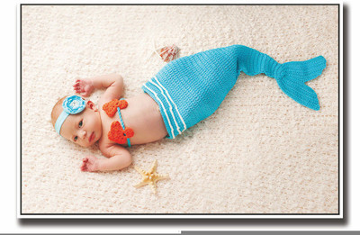 

Posterhouzz Blue newborn baby mermaid Fine Art Print(12 inch X 18 inch, Rolled)