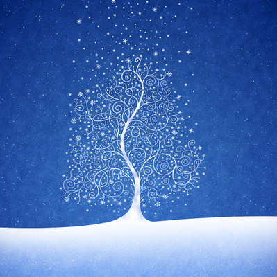 

Tallenge Christmas Collection - Christmas Tree And Snowflakes - Framed Photo Print For Gifting And Home And Office Décor On Photographic Paper(12 inch X 12 inch, Framed)