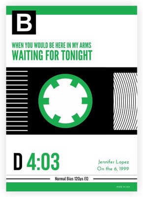 33% OFF on Lab No. 4 Jennifer Lynn Lopez,on The 6 , 1999 Songs Lyric Music Cassette Foster Paper Print(16.5 inch X 11.5 inch)