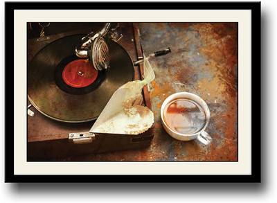 

Vintage vinyl record player Fine Art Print(10 inch X 14 inch, Framed)