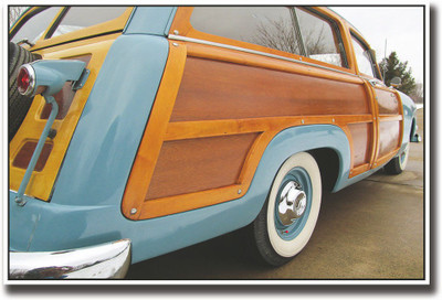 

Vintage car with blue and wood colour Fine Art Print(12 inch X 18 inch, Rolled)