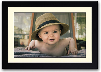 

Cute Baby With Amazing Hat Fine Art Print(14 inch X 20 inch, Framed)