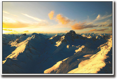 

Beautiful snow covered mountains Fine Art Print(12 inch X 18 inch, Rolled)