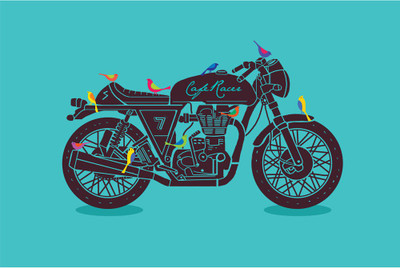 

Cafe Racer Blue 24x36inch Fine Art Print(36 inch X 24 inch, Rolled)
