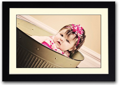 

Cute Baby Girl In Bucket Fine Art Print(14 inch X 20 inch, Framed)