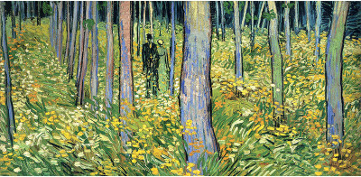 

Old Masters Collection - Undergrowth With Two Figures By Vincent Van Gogh - Ready To Frame Rolled Digital Art Print On Photographic Paper(24 inch X 12 inch, Rolled)