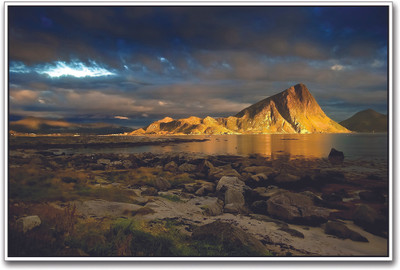 

Mountain During Sunset Paper Print(12 inch X 18 inch)