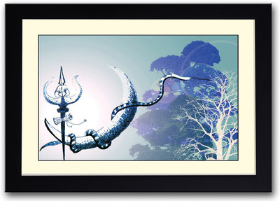 

Lord Shiva Trishul Fine Art Print(14 inch X 20 inch, Framed)