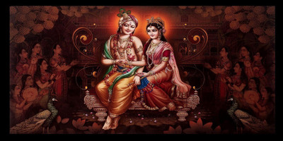 

Bm Traders Radha Krishna With Black Border Unframed Sticker Poster (20 X 40 Inches) Fine Art Print(20 inch X 40 inch, Rolled)