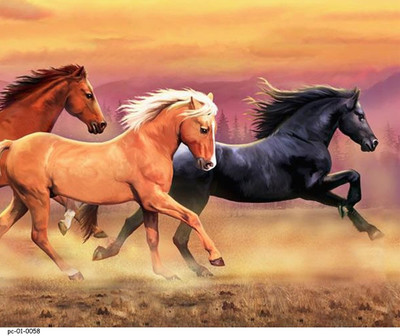 

Posterhouzz Poster - Horses 14 Fine Art Print(18 inch X 12 inch, Rolled)