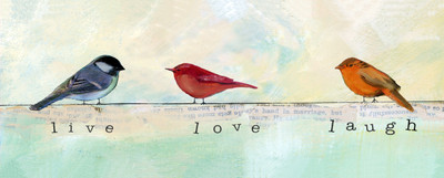 

Live Love Laugh - Medium Size Ready To Frame Rolled Digital Art Print On Photographic Paper(24 inch X 12 inch, Rolled)