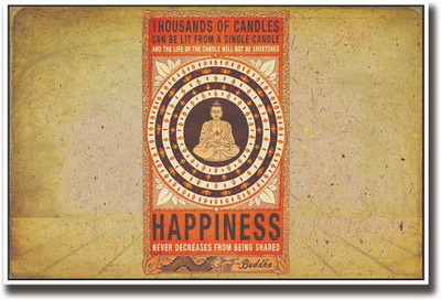 

Buddhism Happiness Quote Fine Art Print(12 inch X 18 inch, Rolled)