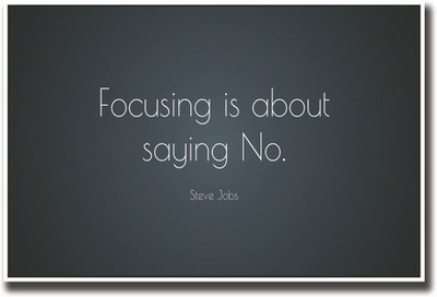 

Focusing is about saying no Steve jobs Fine Art Print(12 inch X 18 inch, Rolled)