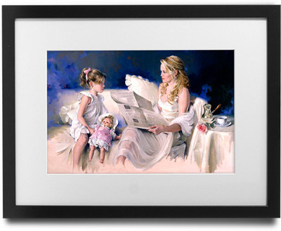 

Shaildha's Water Colour Painting Print of Mom And Daughter Fine Art Print(9 inch X 11 inch)