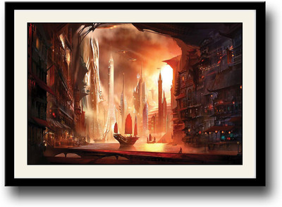 

Artistic Future Town Fine Art Print(10 inch X 14 inch, Framed)