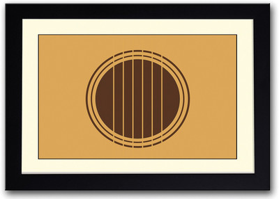 

Guitar Minimal Music Fine Art Print(14 inch X 20 inch, Framed)