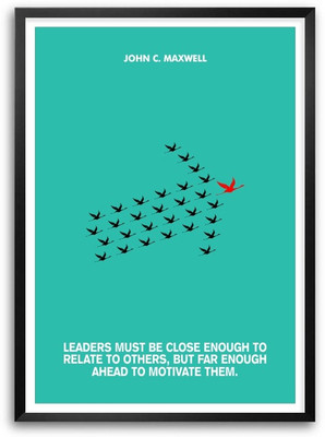 

Leaders Motivation John Maxwell Quotes Framed Paper Print(16.5 inch X 11.5 inch, Framed)