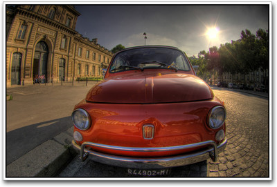 

Red Fiat Paper Print(12 inch X 18 inch)
