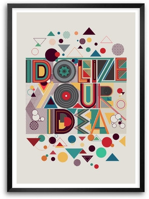 

Idolize Your Idea Retro Abstract Art Inspirational & Motivational Framed Poster Paper Print(16.5 inch X 11.7 inch)