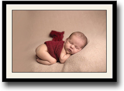 

Very cute baby wrapped in red Fine Art Print(10 inch X 14 inch, Framed)