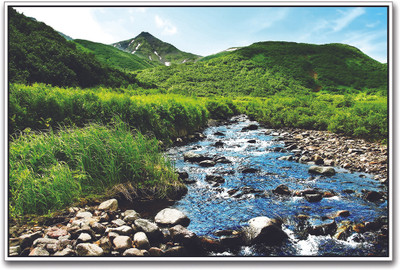 

Water Flowing Through Mountain Paper Print(12 inch X 18 inch)