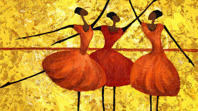 

Posterhouzz Dancing Girls Fine Art Print Poster Fine Art Print(12 inch X 18 inch, Rolled)