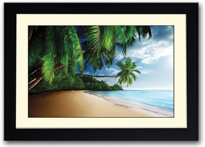 

Coconut Trees On The Beach Fine Art Print(14 inch X 20 inch, Framed)