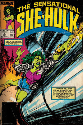 

She hulk poster (Officially Licensed) Paper Print(36 inch X 24 inch, Rolled)