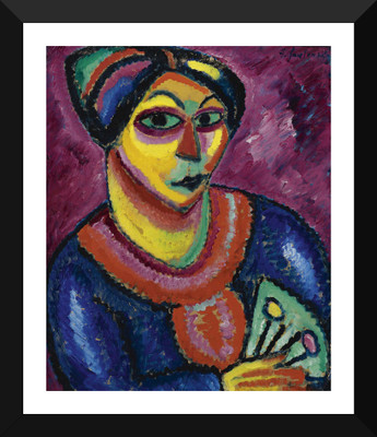 

Tallenge - Beautiful Woman with a Hand Fan - Premium Quality A3 Size Framed Poster Paper Print(17 inch X 12 inch, Framed)