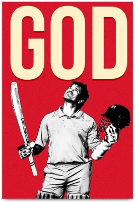 ShopMantra Sachin Tendulkar The God Paper Print(18 inch X 12 inch)