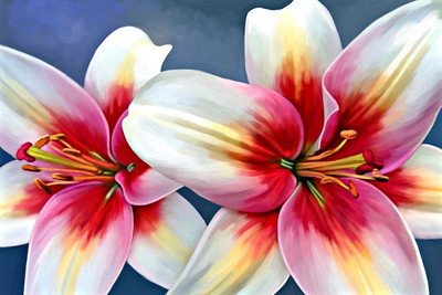 

Floral Painting Canvas Art(12 inch X 18 inch, Rolled)
