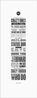 

Posterhouzz Steve Jobs - Crazy Ones Fine Art Print(12 inch X 18 inch, Rolled)
